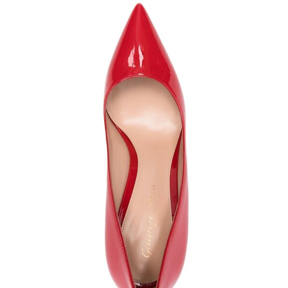 New Gianvito Rossi 105mm Red Patent Pumps 8 US/38 IT New In Box - Picture 3 of 4